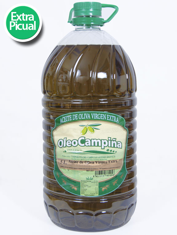 Aceite De Oliva Virgen Extra Picual (Garrafa 5 litros)
