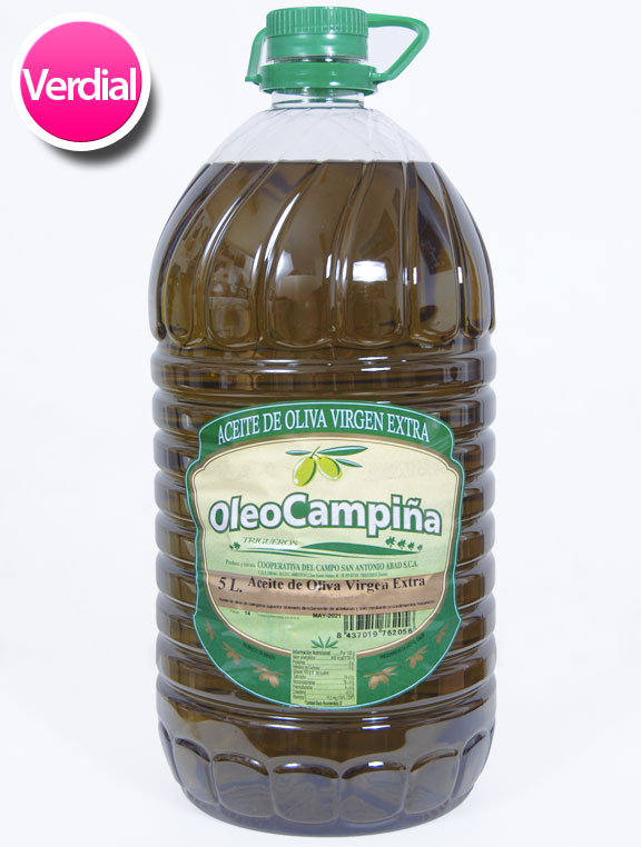 Aceite de Oliva Virgen Extra D.O. – Picual 5 l (Garrafa PET)